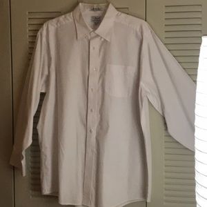 Crisp New White Dress Shirt,Button Front